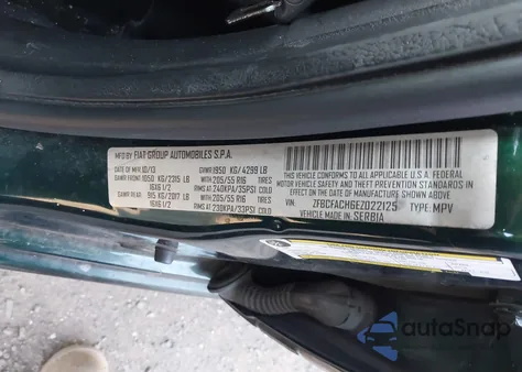 2014 Fiat 500L Lounge из США, поврежденный, VIN ZFBCFACH6EZ022125